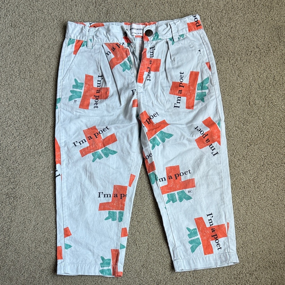 Bobo choses “I’m a poet” print pants
